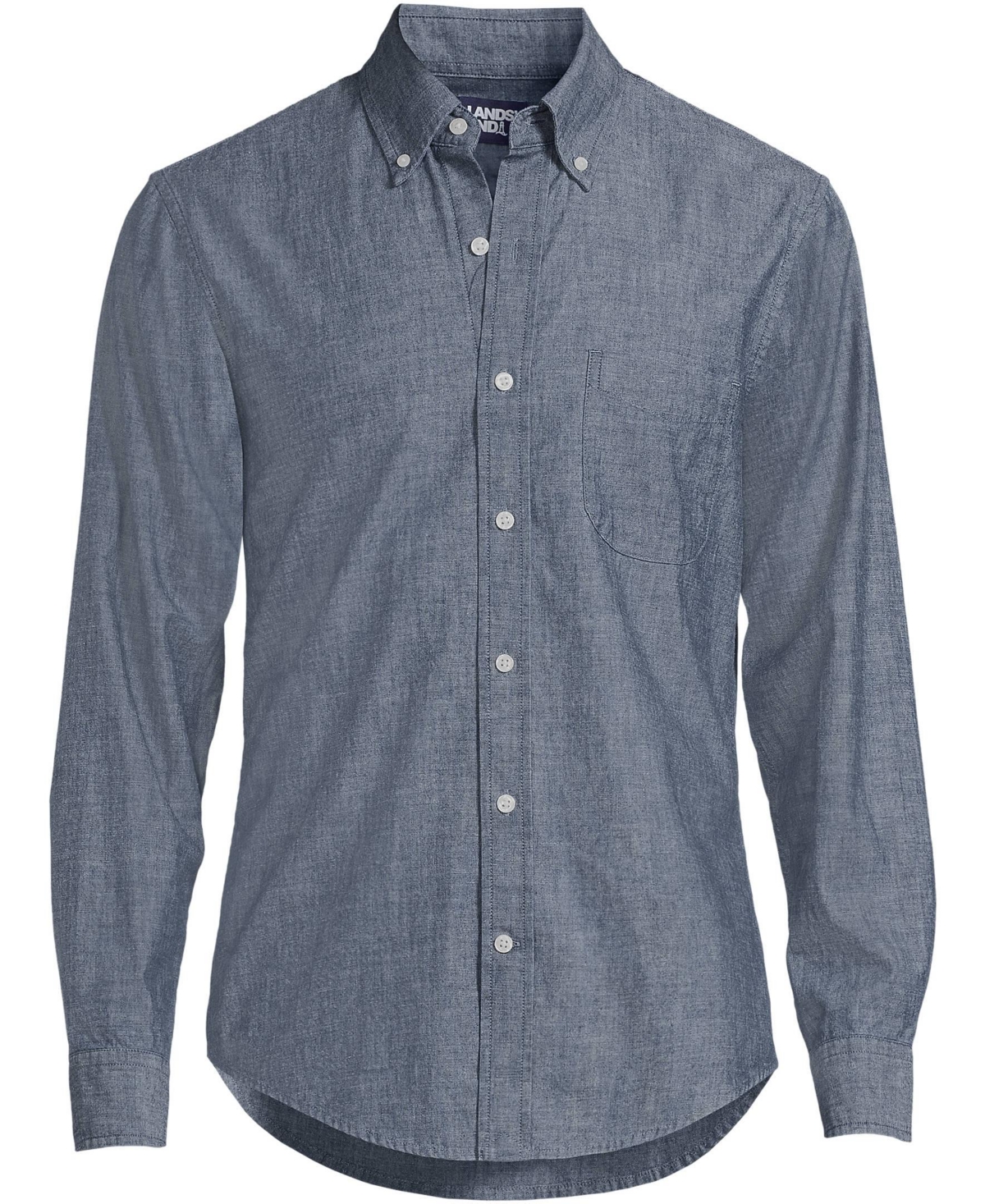 Lands' End Big & Tall Sleeve Chambray Shirt