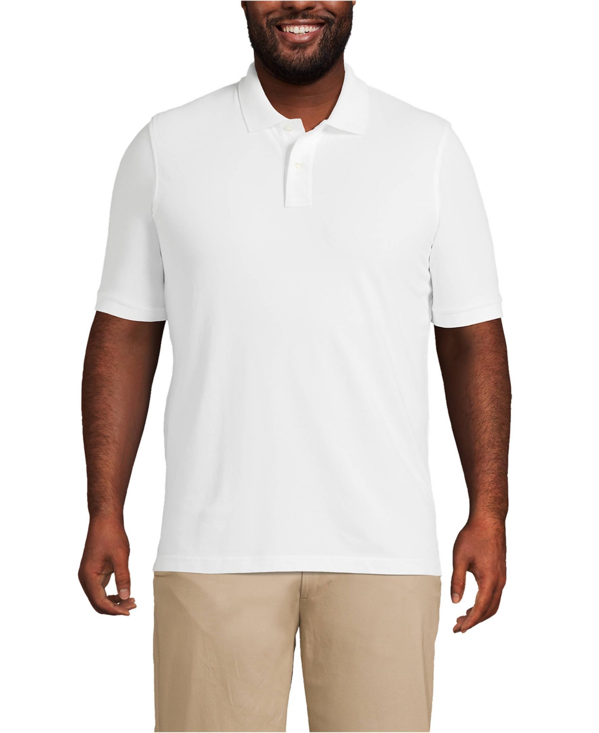 Big & Tall Short Sleeve Comfort-First Mesh Pique Polo Shirt - Radiant navy