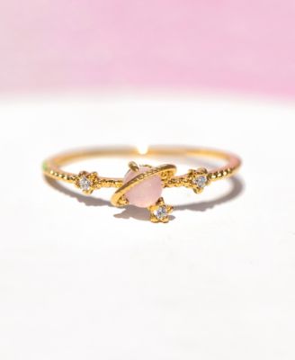 Pink Faux Cubic Zirconia Celestial I Need Space Ring