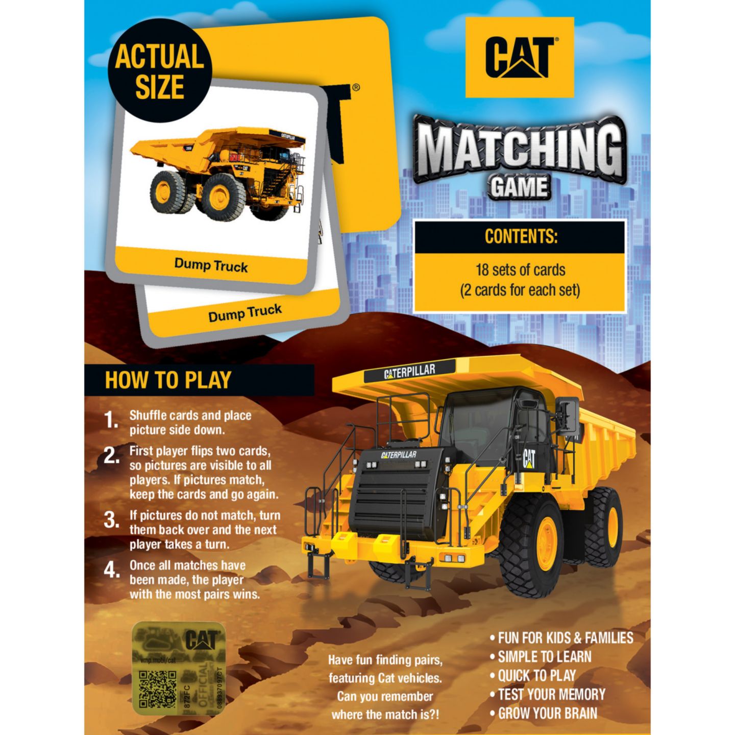 MasterPieces Puzzles Детские игрушки Masterpieces Officially Licensed CAT Matching Game for Kids, цвет: Разноцветный — фото 3