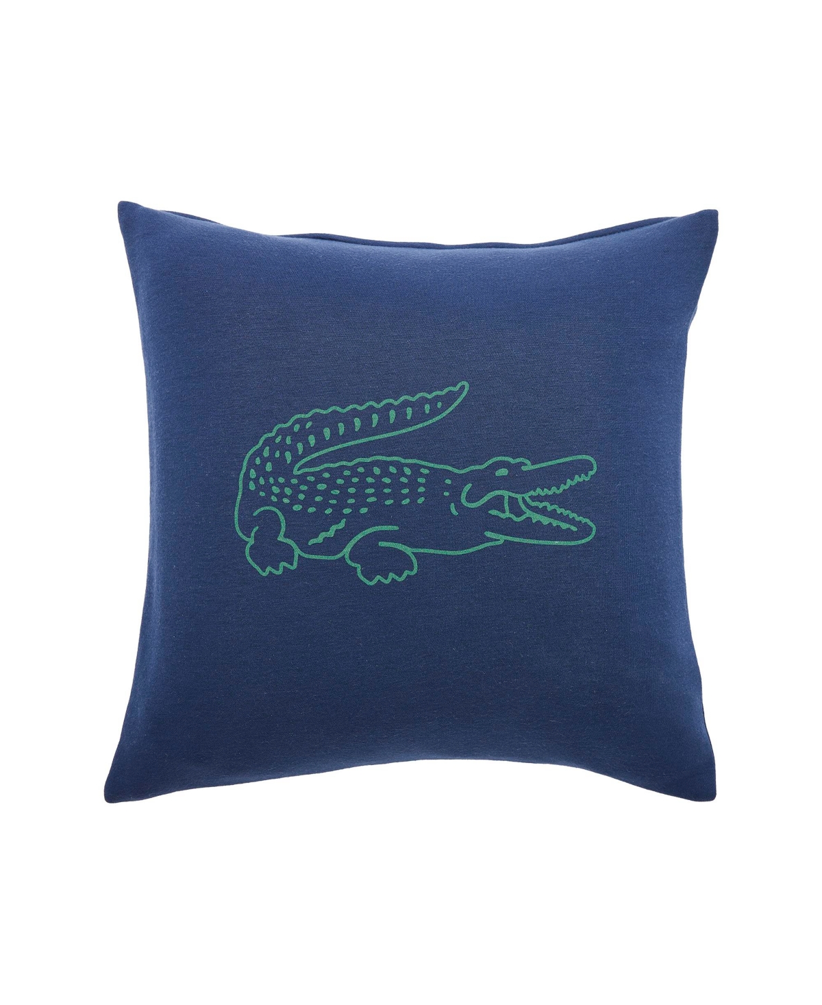 Lacoste Home Vintage-like Croc Decorative Pillow Bedding In Blue