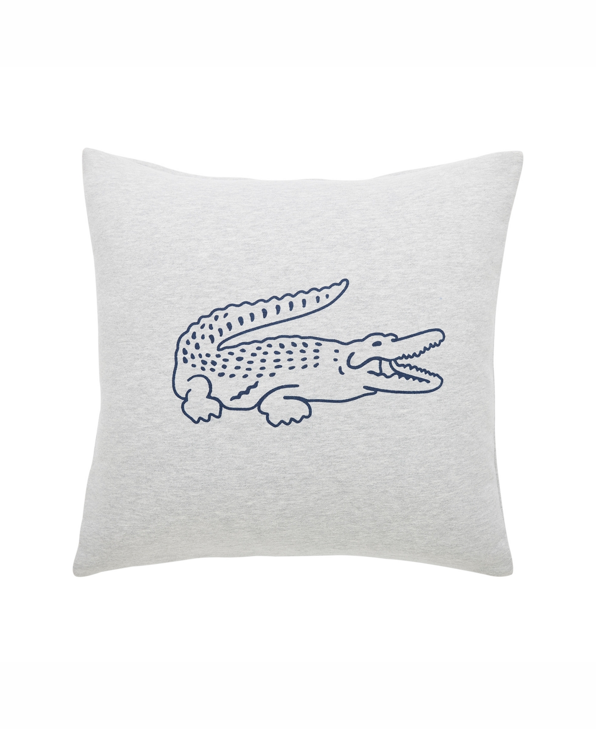 Lacoste Home Vintage-like Croc Decorative Pillow Bedding In Gray