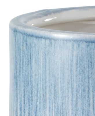 Abstract Coastal Seashells & Coral Ceramic Wastebasket