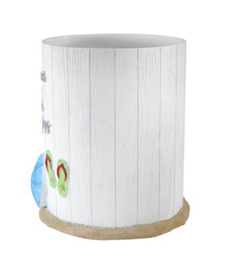 Beach Mode Flip-Flop Motif Resin Wastebasket