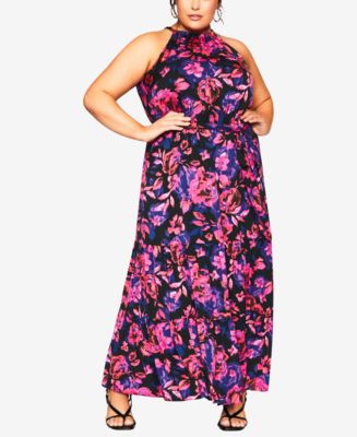 City Chic Trendy Plus Size Anika Print Dress - Macy's