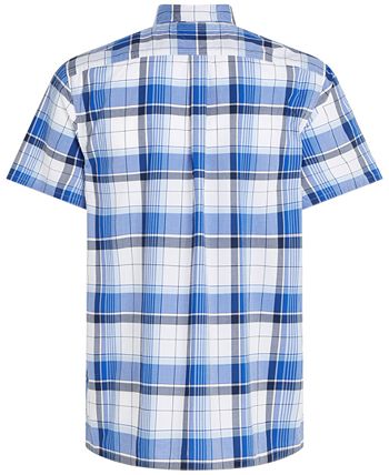 Tommy Hilfiger Men's Big Check Print TH Flex Short-Sleeve Button