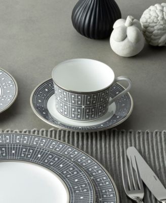 Infinity Graphite 4 Piece Saucer Set, Service for 4