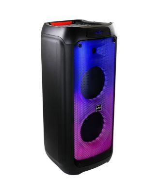 2 x 8" Wireless Rechargeable Bluetooth Party Speaker with LED Illuminating Lights
