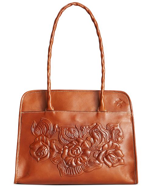 Patricia Nash Paris Tool Rose Leather Shoulder Bag & Reviews - Handbags & Accessories - Macy&#39;s