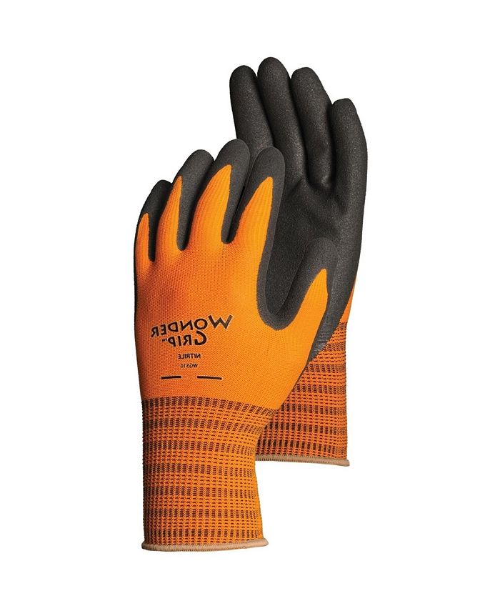 Wonder Grip High Visibility Nitrile Palm Gloves, Orange, Size M Macy's