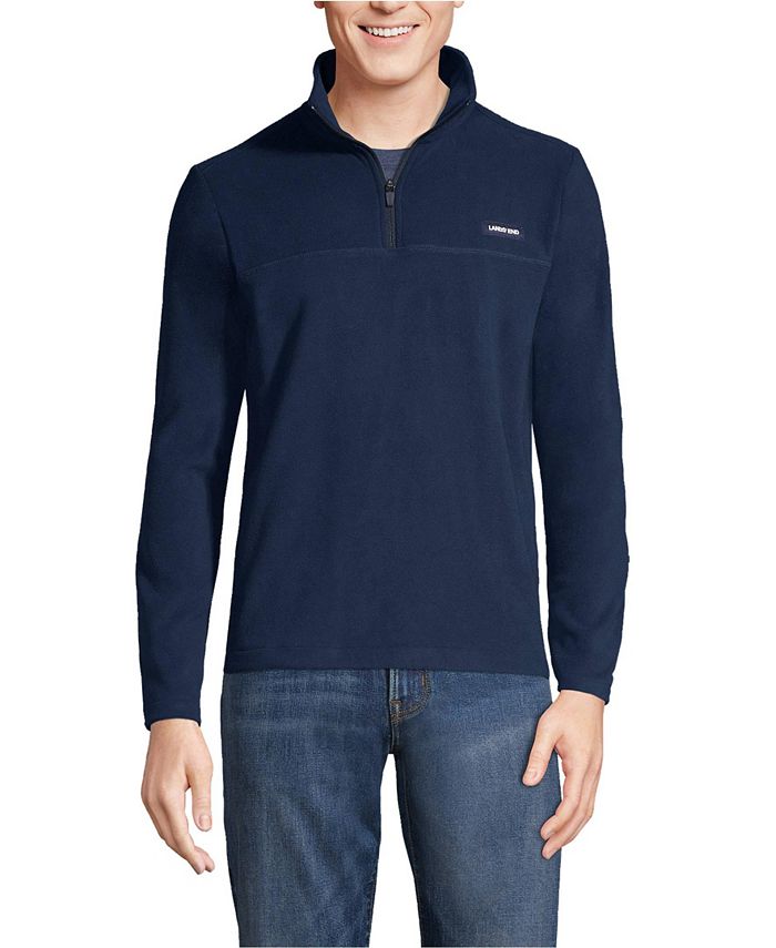 Lands' End Men's Fleece Quarter Zip Pullover Jacket Macy's