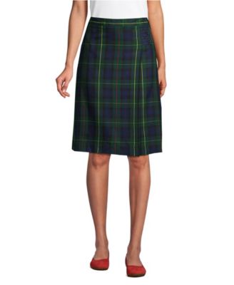 Women's Plaid A-line Skirt Below the Knee