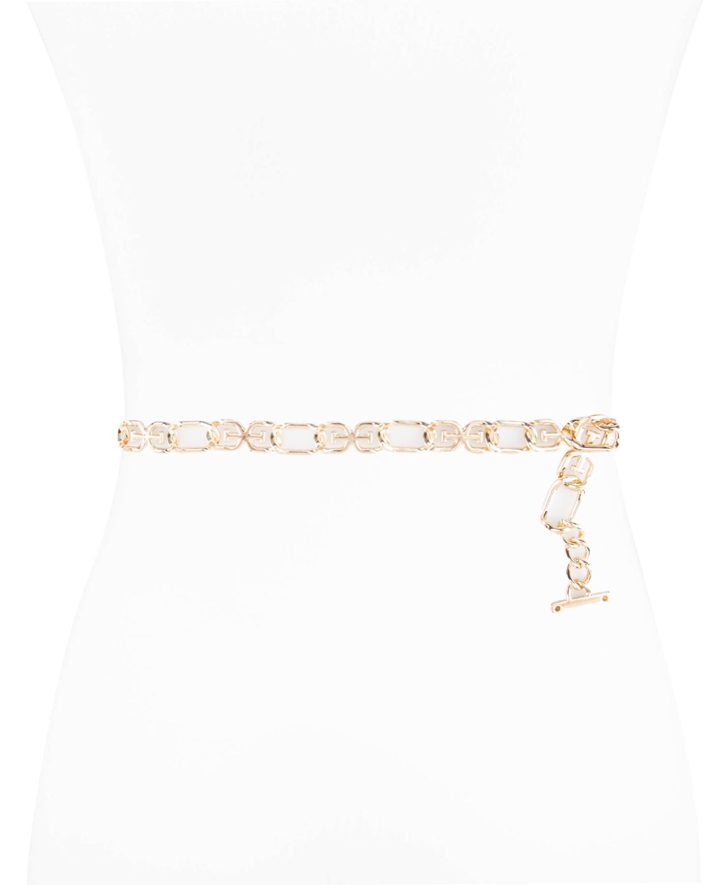 Женский ремень Sam Edelman Double-E Logo Chain Dress Belt, цвет: Золотой — фото 1