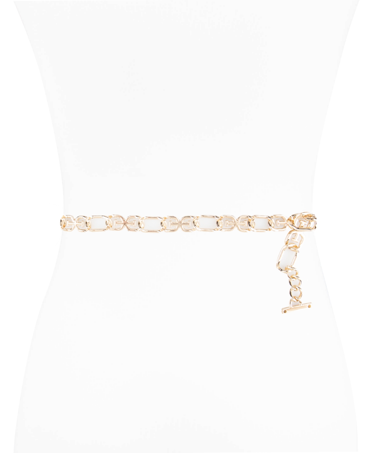 Sam Edelman Women's Double-e Logo Chain Dress Belt In Gold