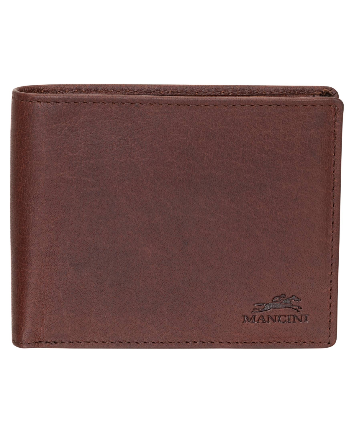 Mancini Men's Buffalo Rfid Secure Billfold Wallet In Brown