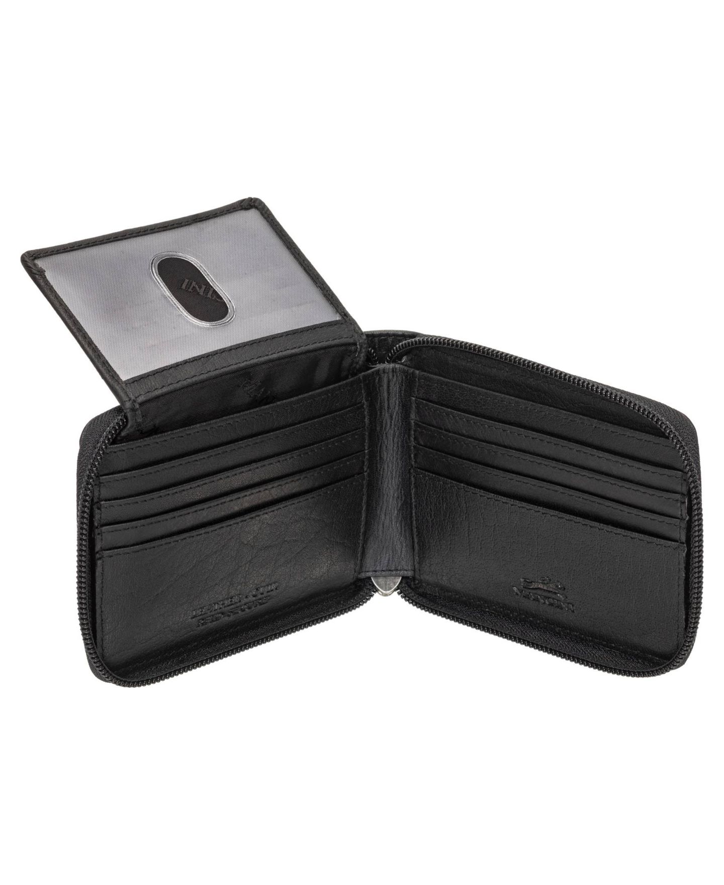 Мужской кошелёк Mancini Buffalo RFID Secure Zippered Billfold Wallet with Removable Passcase, цвет: Чёрный — фото 3