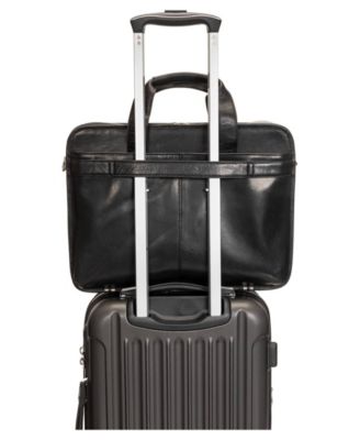 Men's Buffalo Double Compartment Top Zipper 15.6" Laptop and Tablet Briefcase