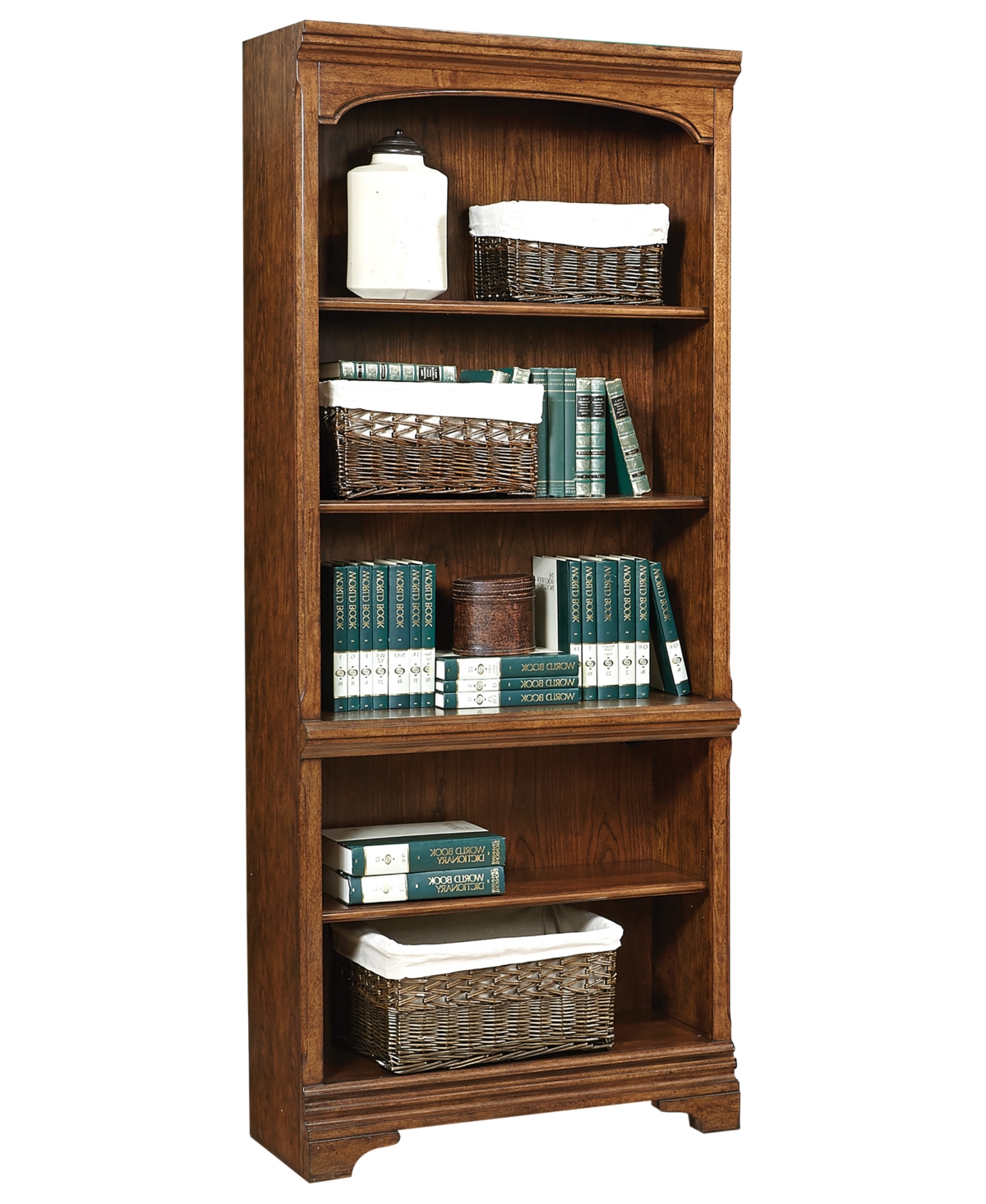 Furniture Hawthorne Open Bookcase In Carmel Brown