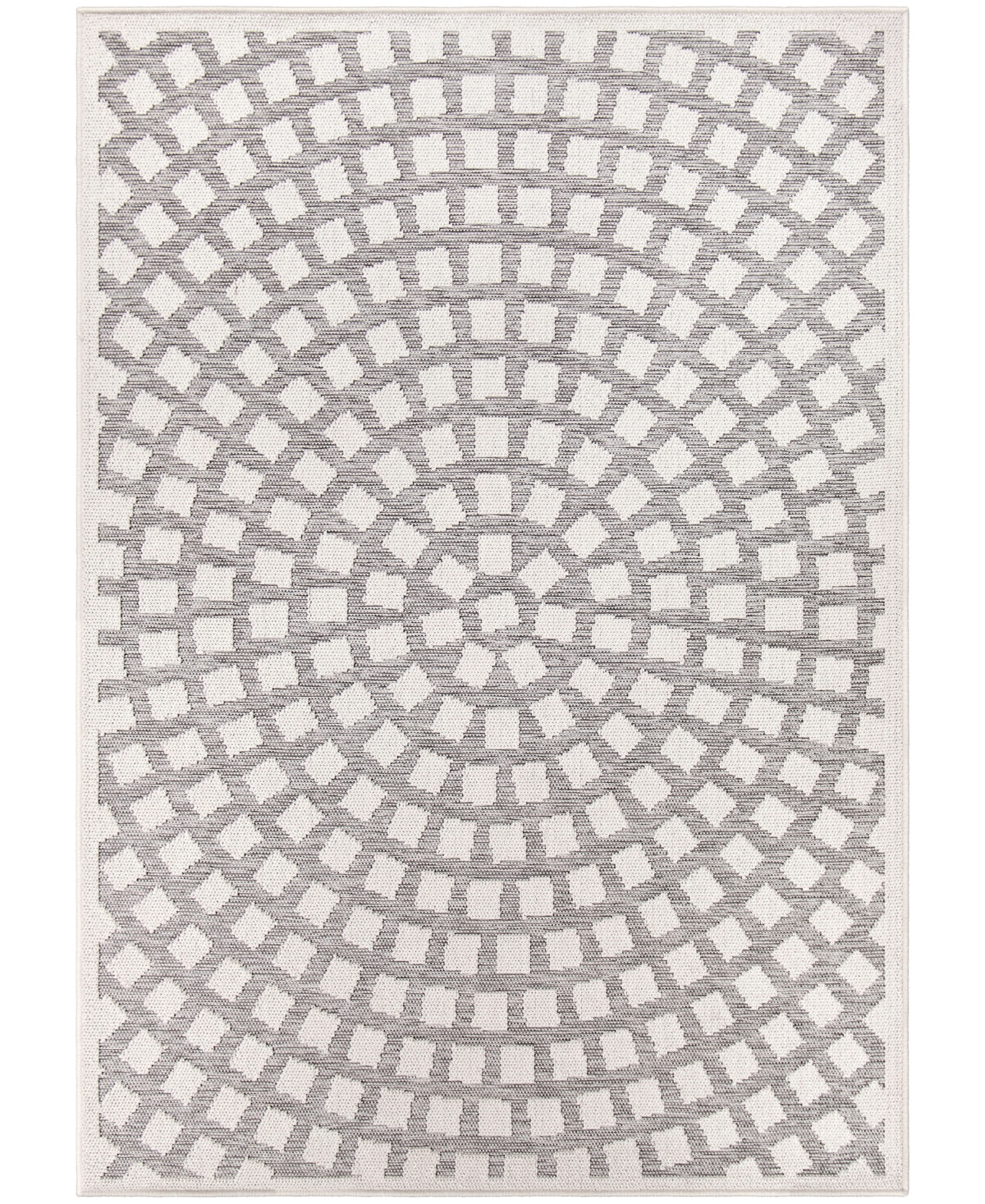 Orian Rugs Orian Knitweave Indoor, Outdoor oz 7'10" X 10'10" Area Rug In Gray,ivory