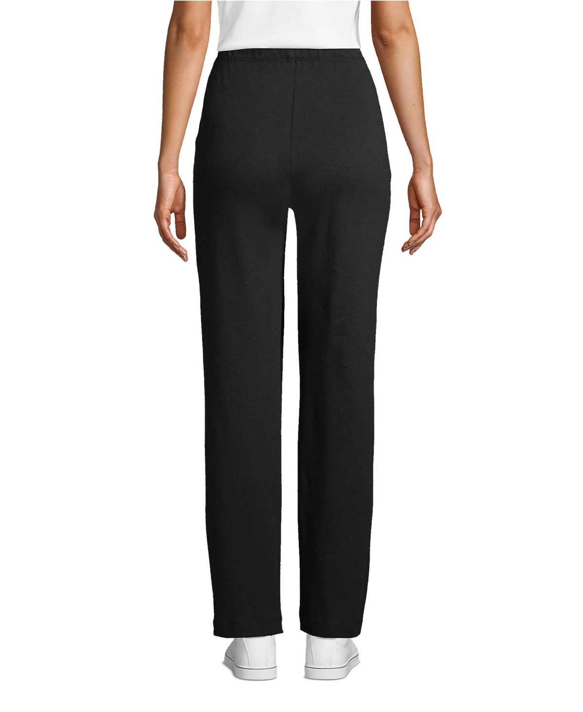 Lands' End Petite Sport Knit High Rise Elastic Waist Pants
