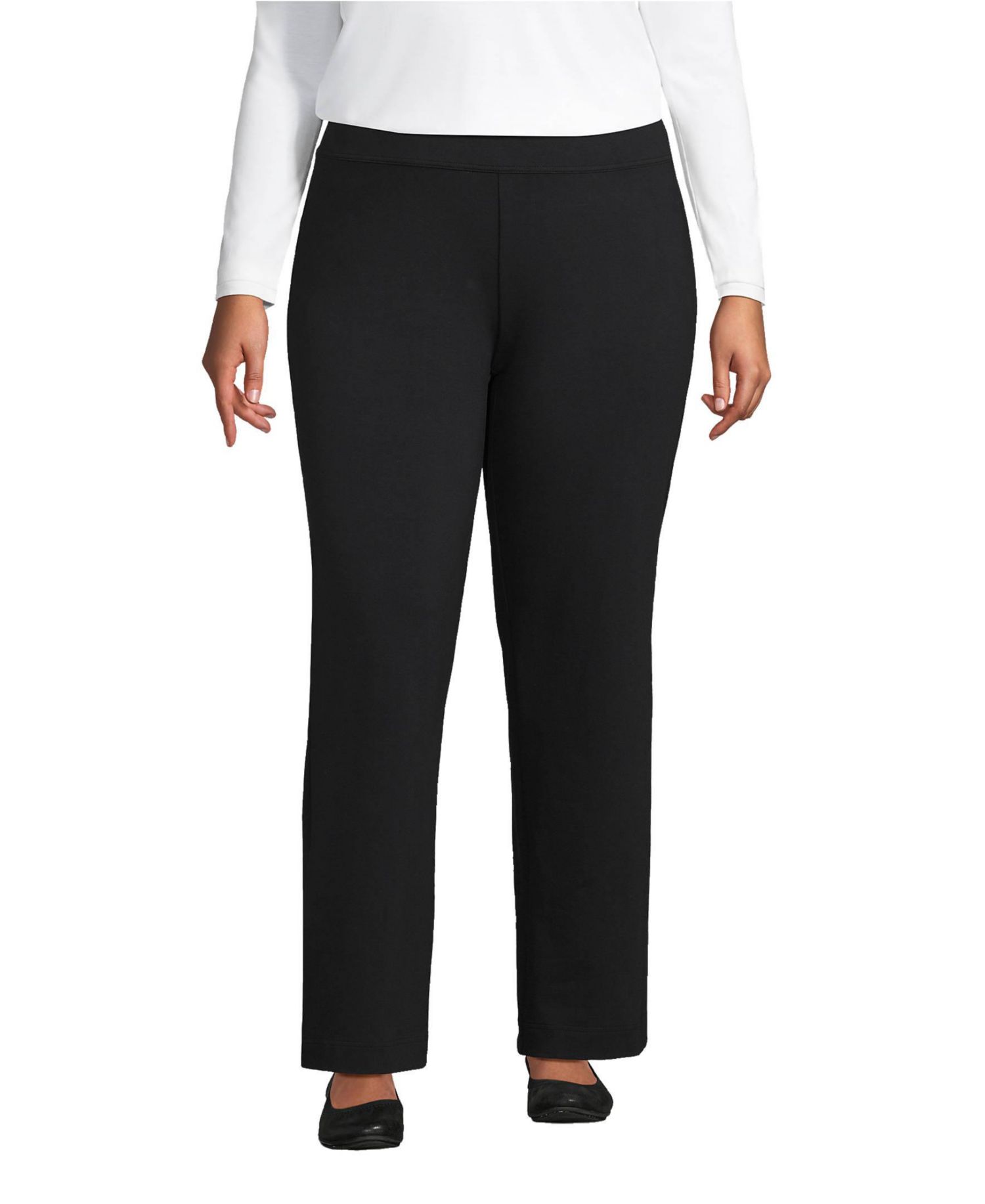 Plus Size Starfish Mid Rise Straight Leg Pants