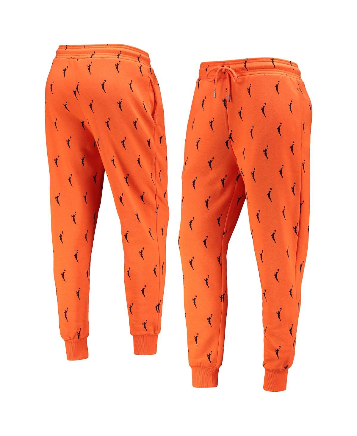THE WILD COLLECTIVE WOMEN'S THE WILD COLLECTIVE ORANGE WNBA ALL OVER PRINT JOGGERS