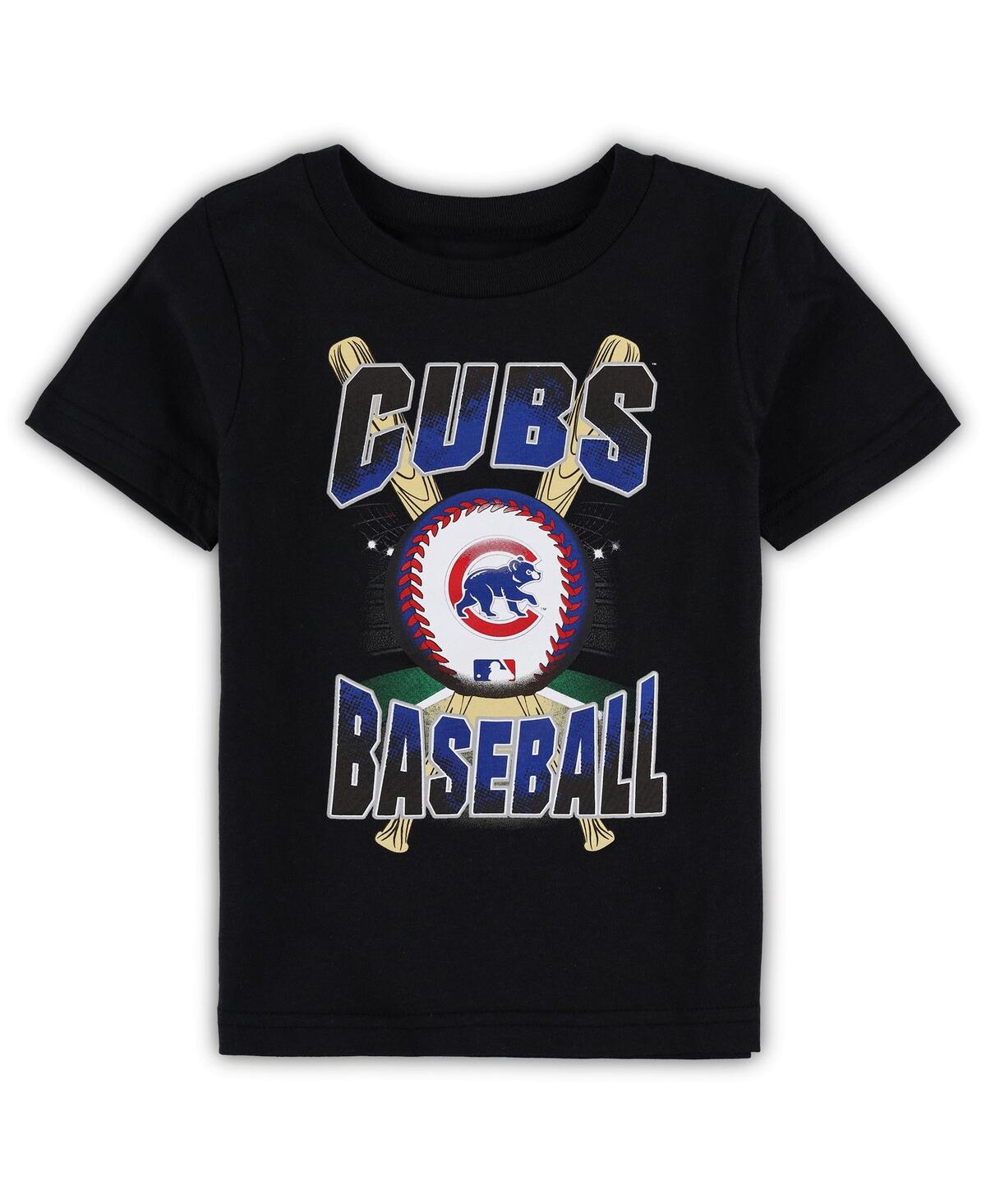 Outerstuff Babies' Toddler Boys And Girls Black Chicago Cubs Special Event T-shirt