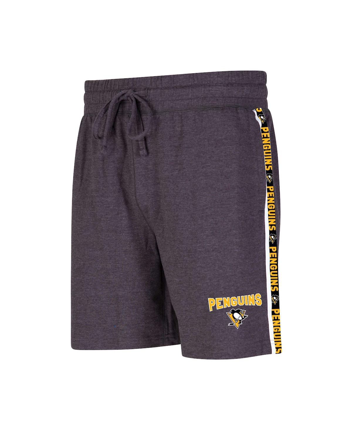 Concepts Sport Men's  Charcoal Pittsburgh Penguins Team Stripe Shorts