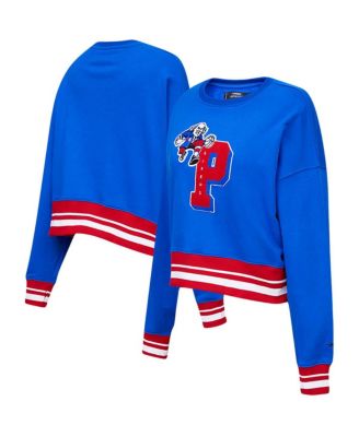 Women's Royal Philadelphia 76ers Mash Up Pullover Sweatshirt