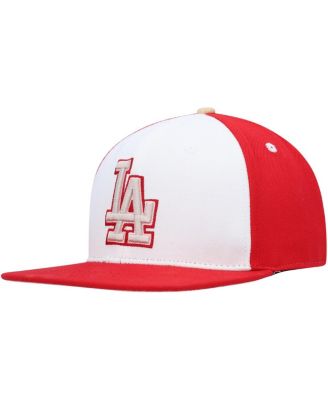 Men's White, Red Los Angeles Dodgers Strawberry Ice Cream Drip Snapback Hat
