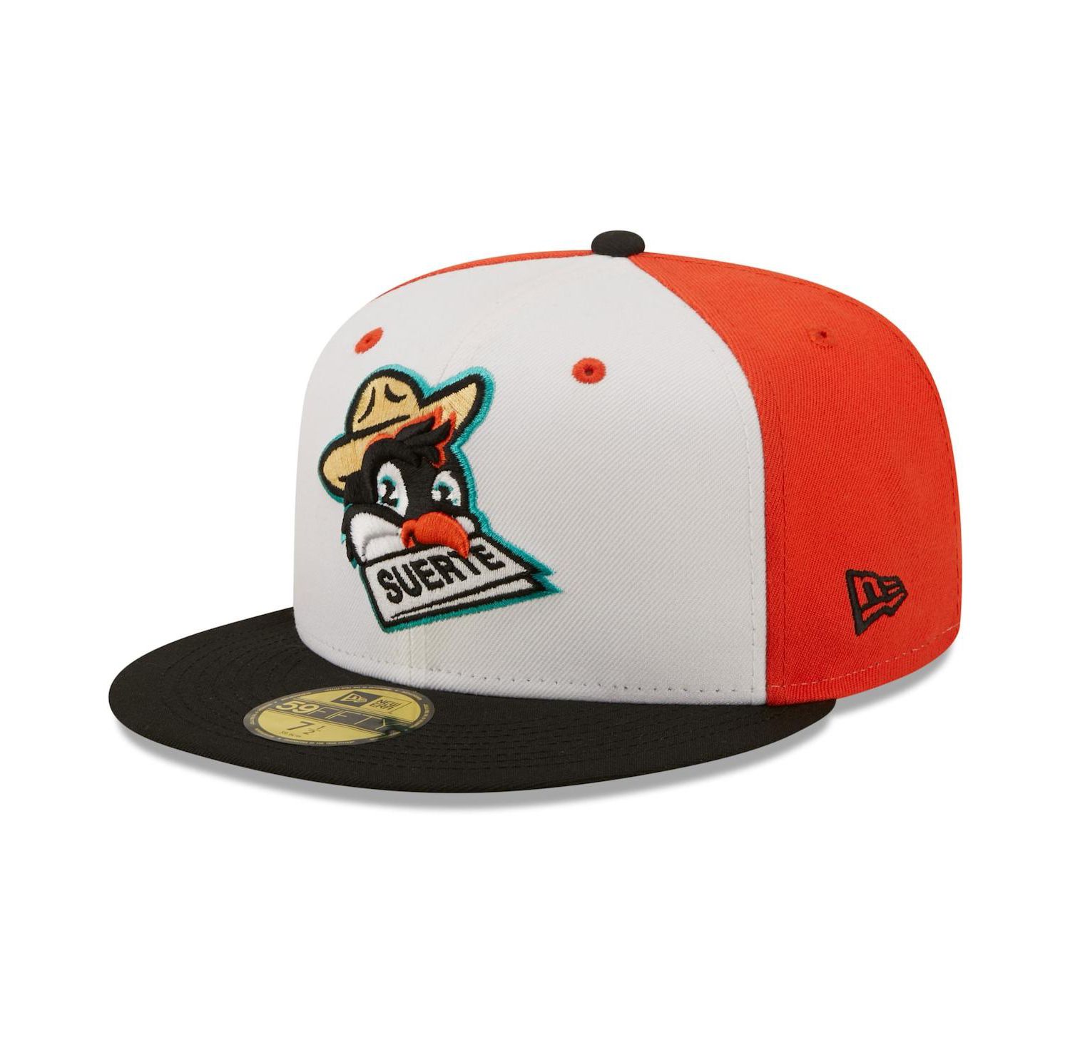Men's White, Black Pajaritos de Norfolk Copa De La Diversion 59FIFTY Fitted Hat