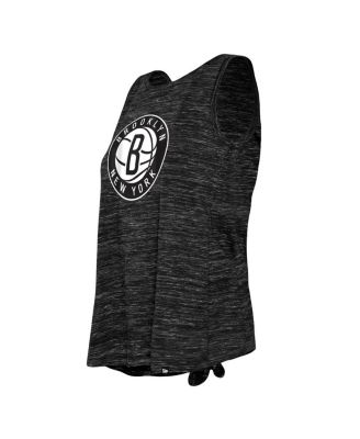 Women's Black Brooklyn Nets Space Dye Active Tank Top