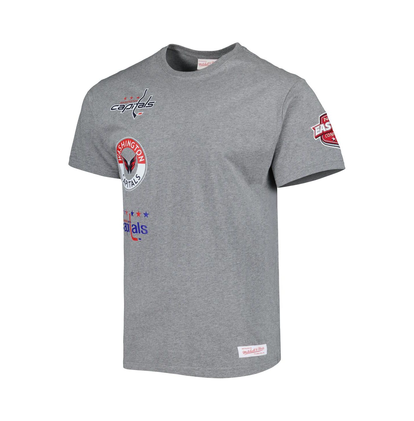 Мужская футболка Mitchell & Ness Heather Gray Washington Capitals City Collection — фото 3