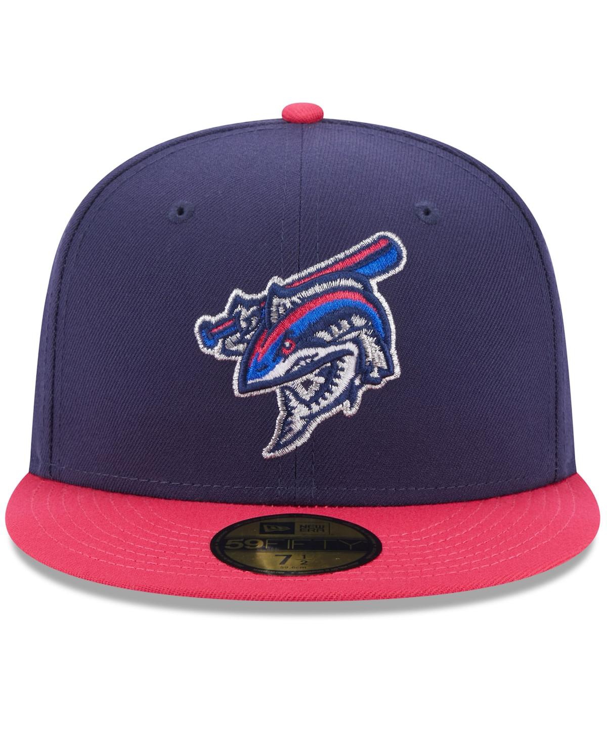 Men's New EraPensacola Blue Wahoos Authentic Collection Alternate Logo 59FIFTY Fitted Hat - Navy