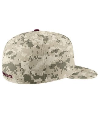 Men's Camo Minnesota Golden Gophers Aero True Baseball Performance Fitted Hat
