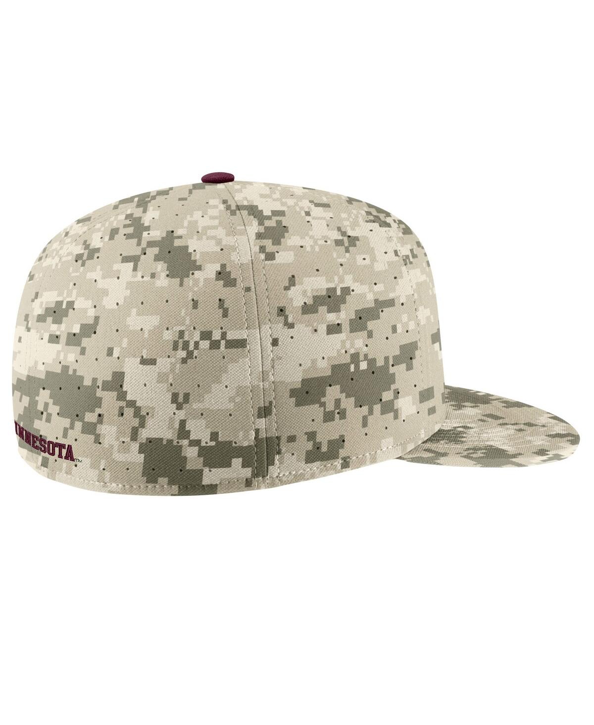 Nike Camo Minnesota Golden Gophers Aero True Baseball Performance Fitted Hat In Camo