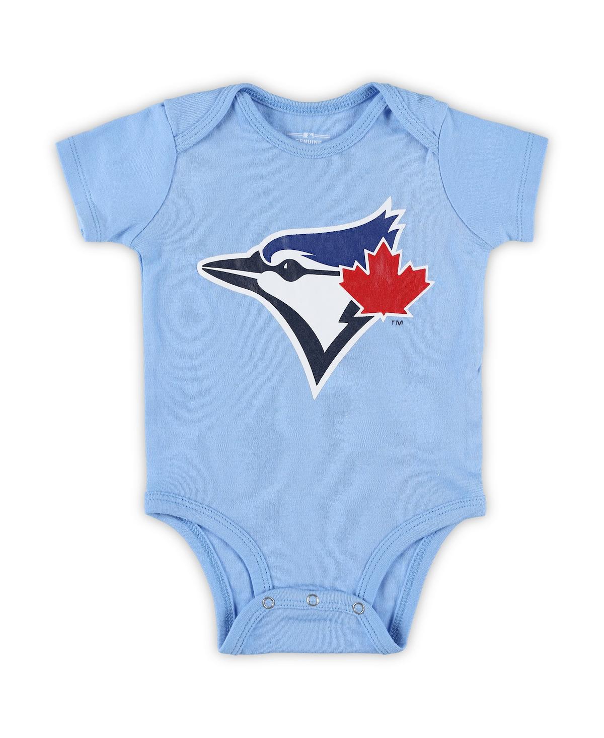 Shop Outerstuff Newborn And Infant Boys And Girls Powder Blue, White, Heather Gray Toronto Blue Jays Biggest Little  In Powder Blue,white,heather Gray
