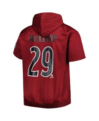 Men's Nathan MacKinnon Burgundy Colorado Avalanche Big and Tall Name and Number Pullover Hoodie