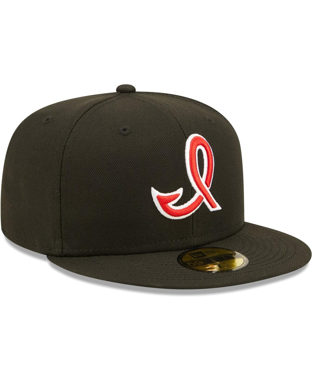 Men's New EraIndianapolis Indians Authentic Collection Team Alternate 59FIFTY Fitted Hat - Black
