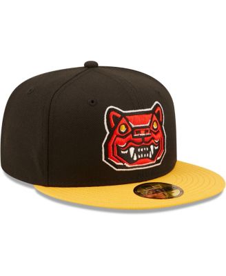 Men's Black, Yellow Gatos Feroces de New Hampshire Copa De La Diversion 59FIFTY Fitted Hat