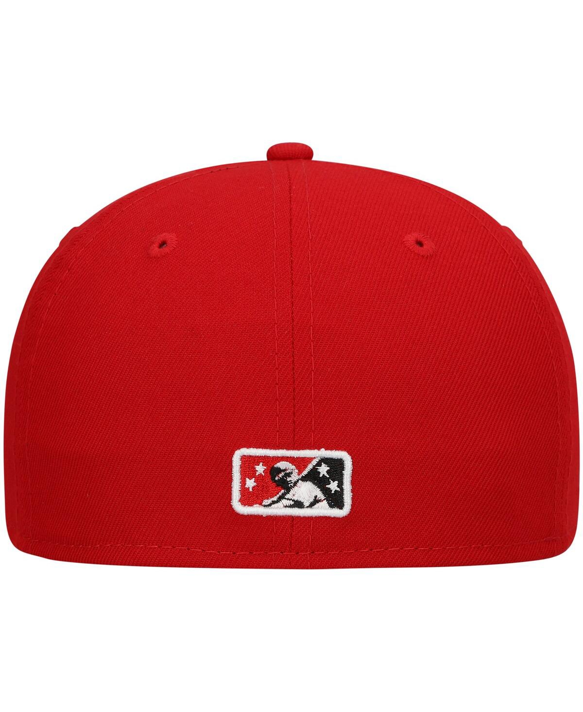 Men's New EraRichmond Flying Squirrels Authentic Collection Road 59FIFTY Fitted Hat - Red
