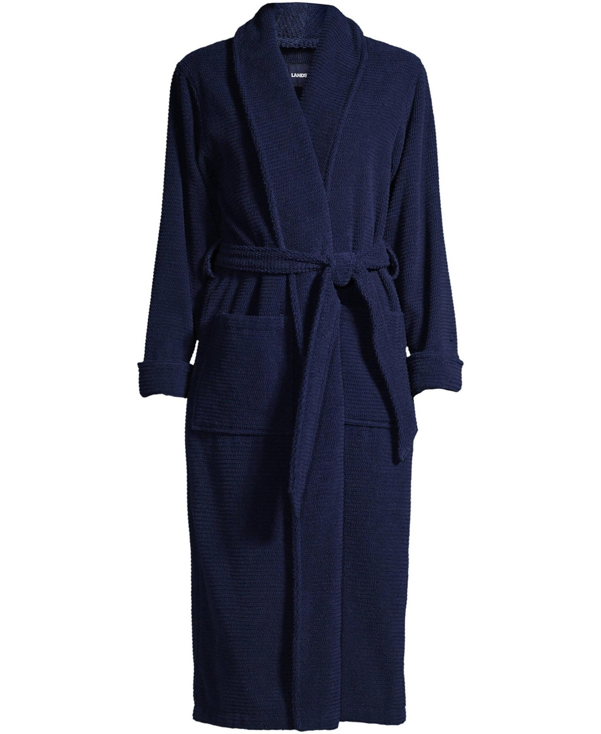 Lands' End Women's Cotton Terry Long Spa Bath Robe