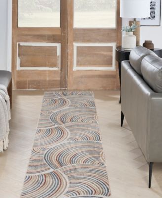 Astra Machine Washable ASW08 2'2" x 12' Runner Area Rug