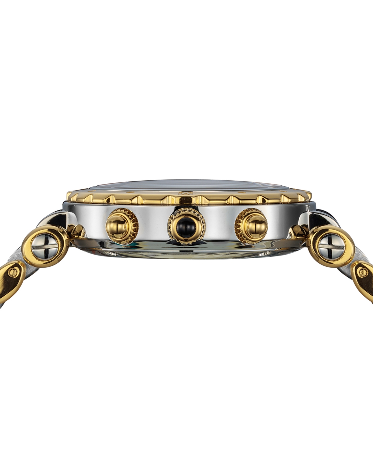 Shop Balmain Women's Swiss Chronograph Ia Diamond (1/20 Ct. T.w.) Two-tone Stainless Steel Bracelet Watch  In Silver,yellow