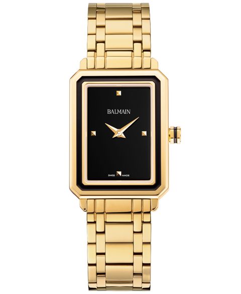 Женские часы Balmain Swiss Eirini Gold PVD Stainless Steel Bracelet Watch 25x33mm