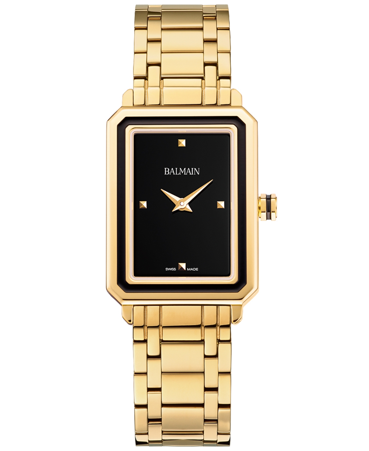 Women's Swiss Eirini Gold Pvd Stainless Steel Bracelet Watch 25x33mm - Yellow/black