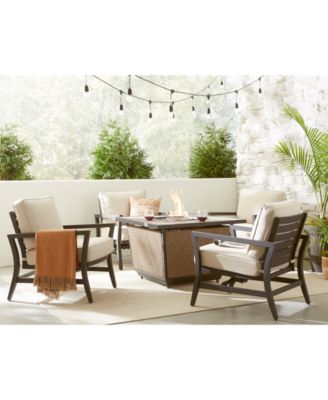 Agio Astaire Firepit Collection Created For Macys In Solartex Linen