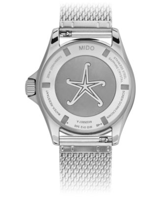 Unisex Swiss Automatic Ocean Star Tribute Stainless Steel Mesh Bracelet Watch 41mm