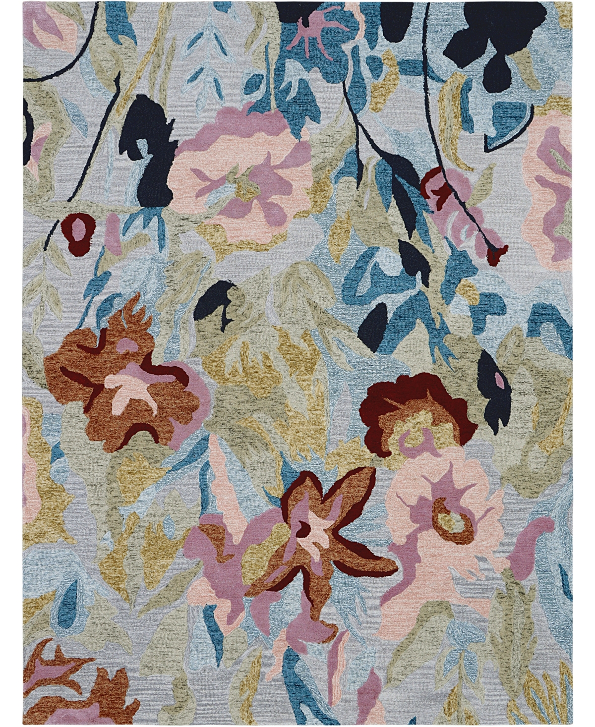 Creative Rugs Decor Eston E-1763 5' x 8' Area Rug - Silver