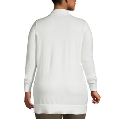 Plus Size Long Sleeve Open Long Cardigan Sweater